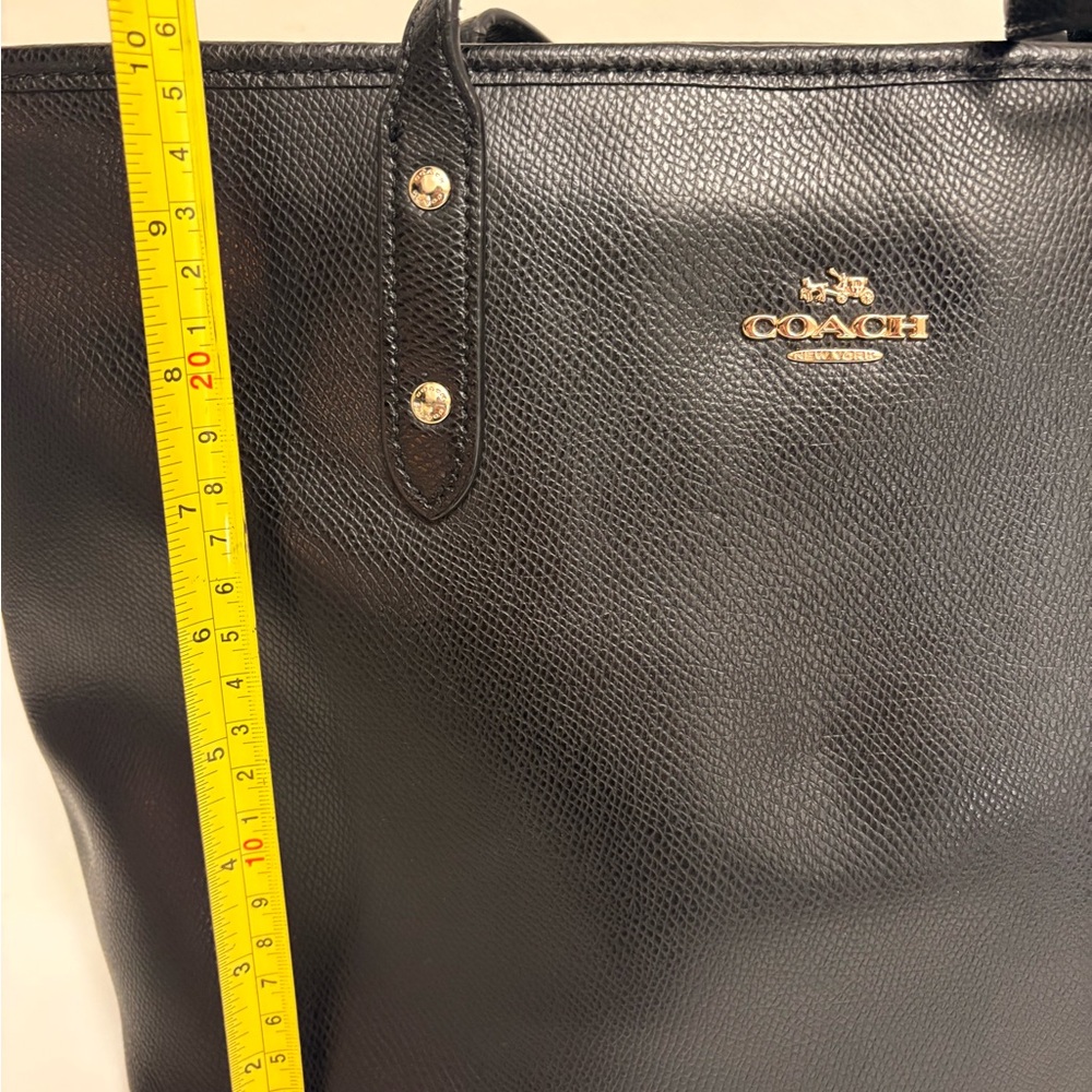 Coach Black Tote with Gold Accents - Picture 11 of 12